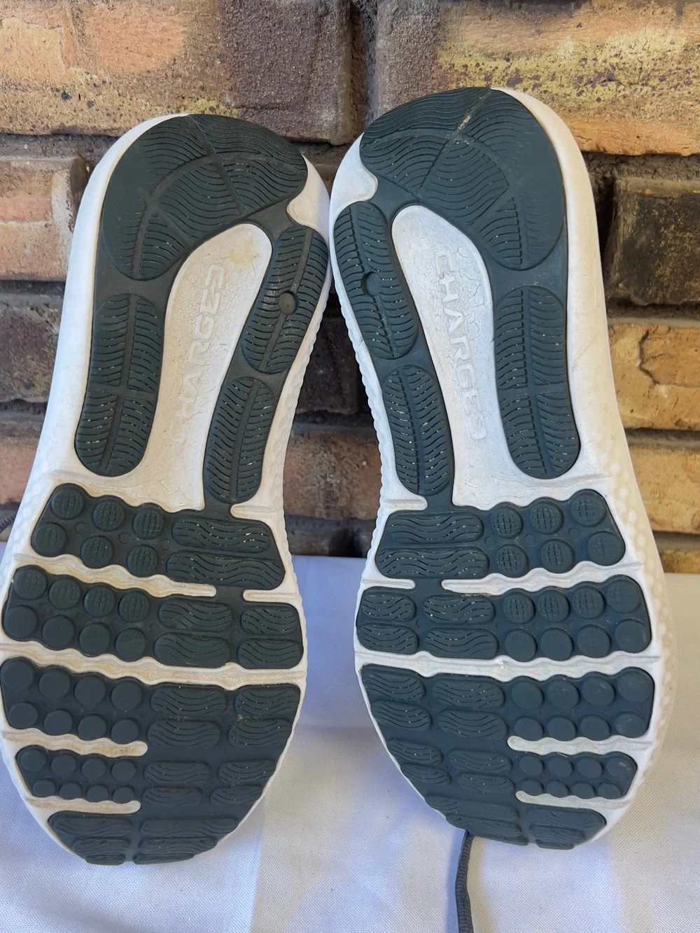 Under Armour Gray Mesh Athletic Sneakers with White Soles